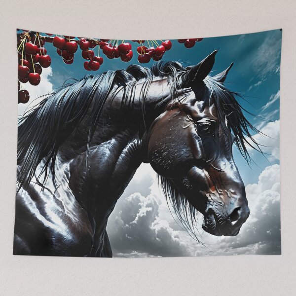 Item preview, But the big black horse said, "Look this way" - He said, "Hey lady, will you marry me?" 18 designed and sold by deep-sea-birds.
