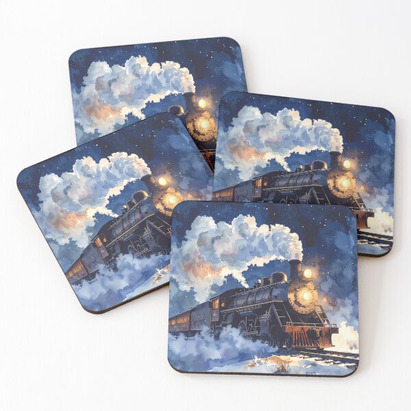 Item preview, Steam locomotive, night journey in the snow designed and sold by LiskoDesign.