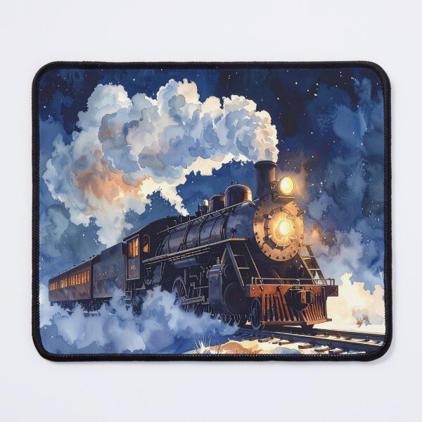 Item preview, Steam locomotive, night journey in the snow designed and sold by LiskoDesign.