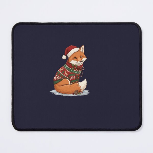 Item preview, Festive Christmas Fox in Santa Hat and Scarf designed and sold by PunchDrop.