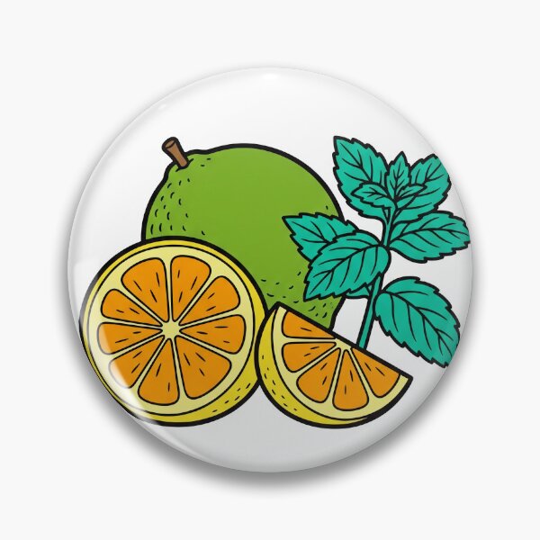 Item preview, Fresh Citrus Slices and Mint Flat Color Illustration designed and sold by seunghus.
