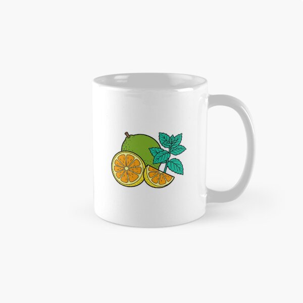 Item preview, Fresh Citrus Slices and Mint Flat Color Illustration designed and sold by seunghus.