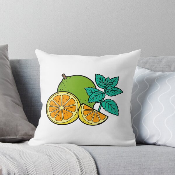 Item preview, Fresh Citrus Slices and Mint Flat Color Illustration designed and sold by seunghus.