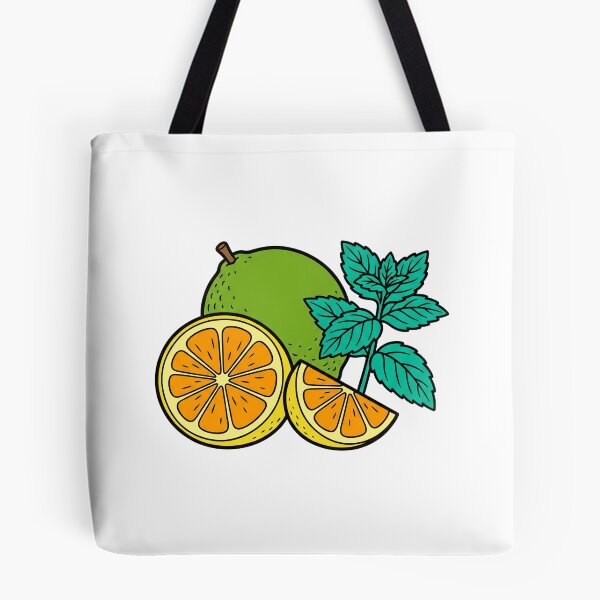 Item preview, Fresh Citrus Slices and Mint Flat Color Illustration designed and sold by seunghus.