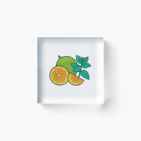 Item preview, Fresh Citrus Slices and Mint Flat Color Illustration designed and sold by seunghus.