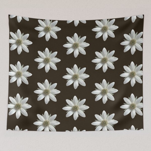 Item preview, Minimalist Espresso Brown Daisy Flower Floral Pattern designed and sold by ​Jyoti Digital Artist.
