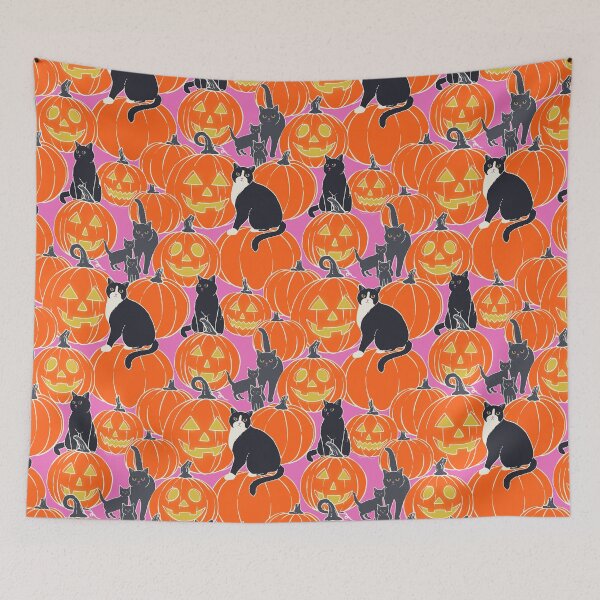 Item preview, Cats & Jack-O-Lanterns designed and sold by Elizabeth Weglein.