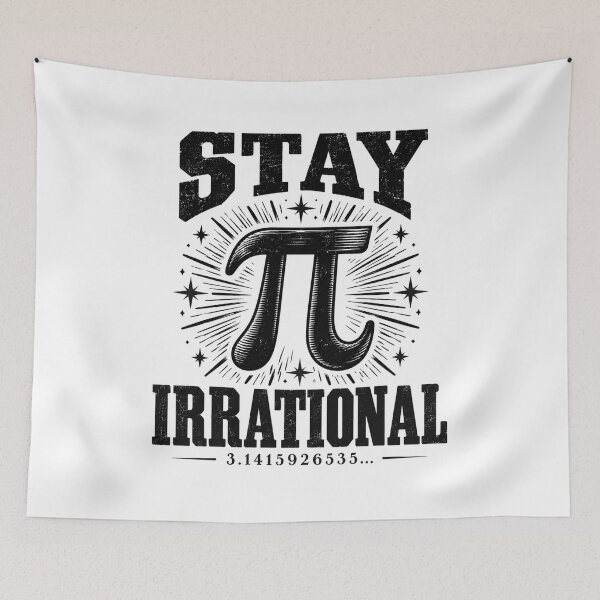 Item preview, Stay Irrational — Pi Math Humor designed and sold by MotionBanana Art.