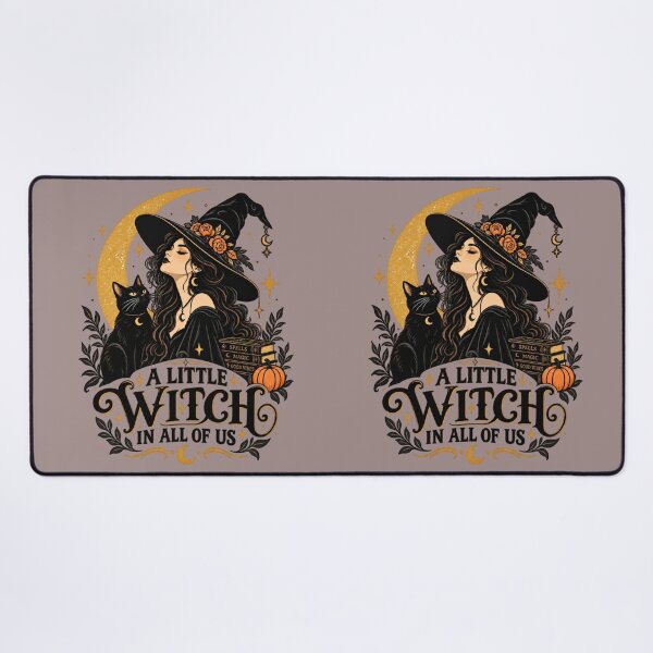 Item preview, A Little Witch in All of Us – Vintage Witch Moon Halloween Design designed and sold by Sanika arts .