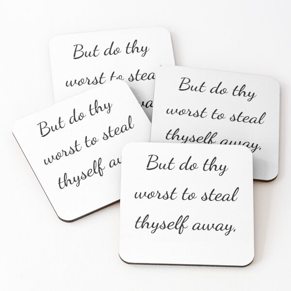 Item preview, “But do thy worst to steal thyself away,” - handwriting black designed and sold by ariksworld.