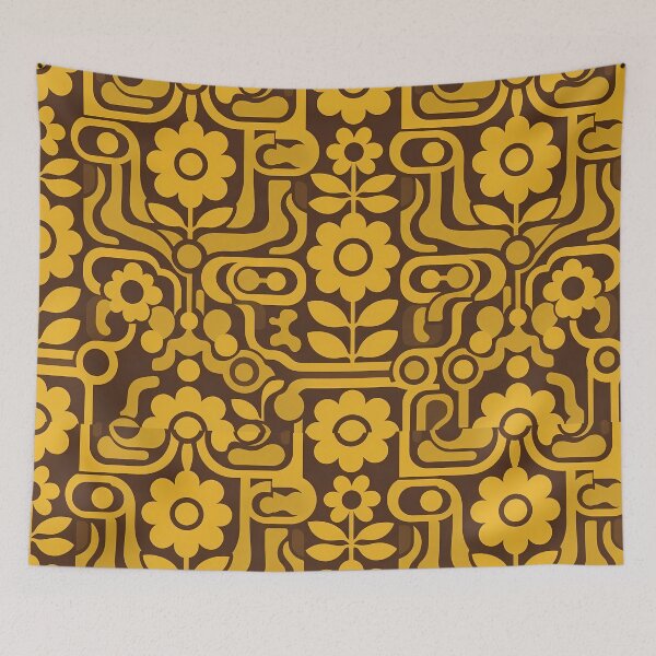 Item preview, Brown Flower Damask Ornamental Seamless Pattern Collection designed and sold by ART ATTACK ZONE.