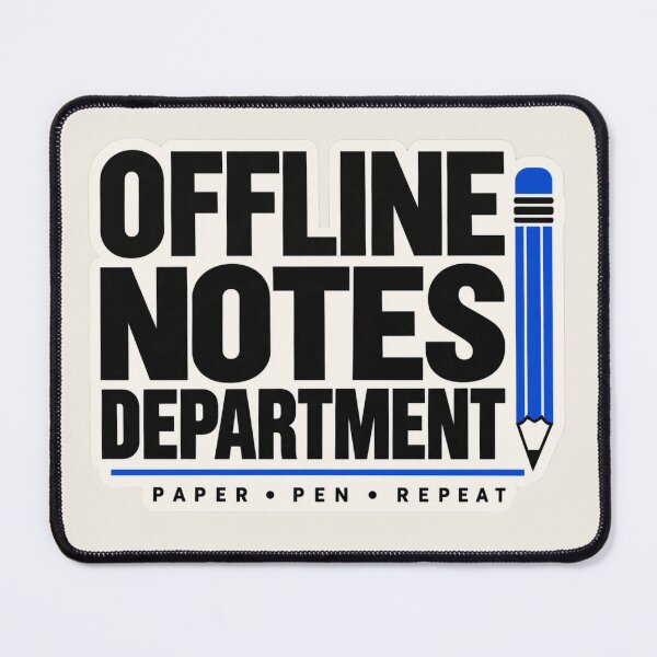 Item preview, Offline Notes Department Sticker – Journaling and Stationery Lover Design designed and sold by astersgraphics.