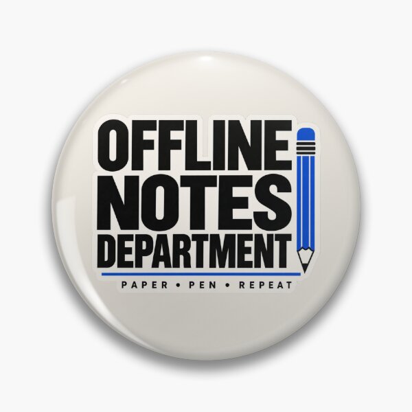 Item preview, Offline Notes Department Sticker – Journaling and Stationery Lover Design designed and sold by astersgraphics.