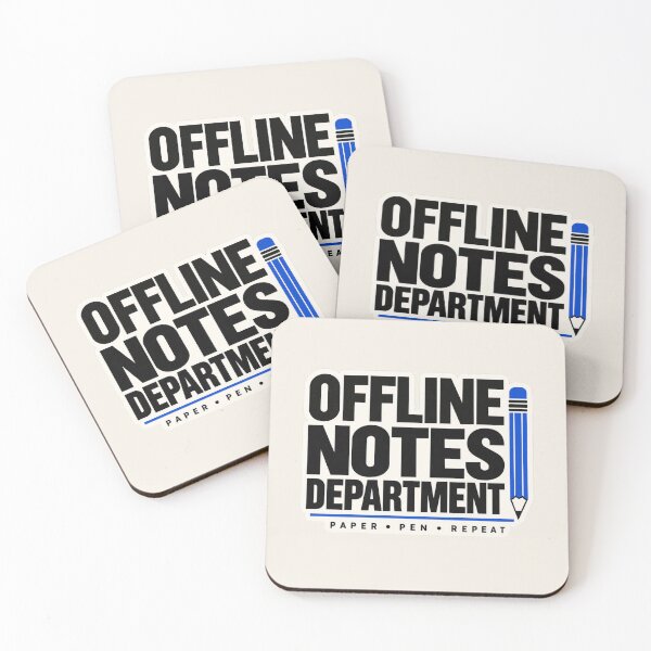 Item preview, Offline Notes Department Sticker – Journaling and Stationery Lover Design designed and sold by astersgraphics.