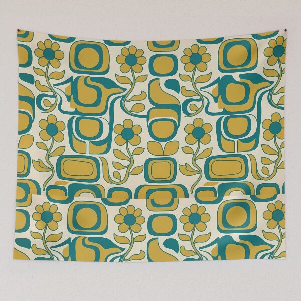 Item preview, Blue Flowers Damask Ornamental Seamless Pattern Collection designed and sold by ART ATTACK ZONE.