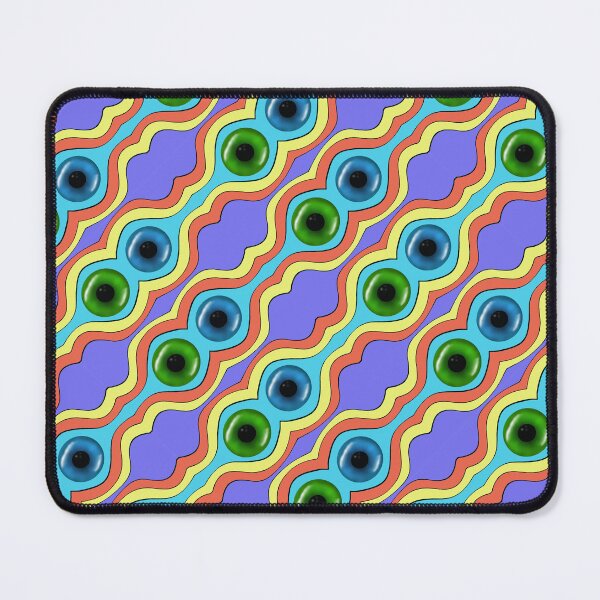 Item preview, Colourful Abstract Seamless Pattern – Hand Drawn Geometric Eye Design – Retro Pop Art, Boho & Maximalist Pattern designed and sold by martinspixs.