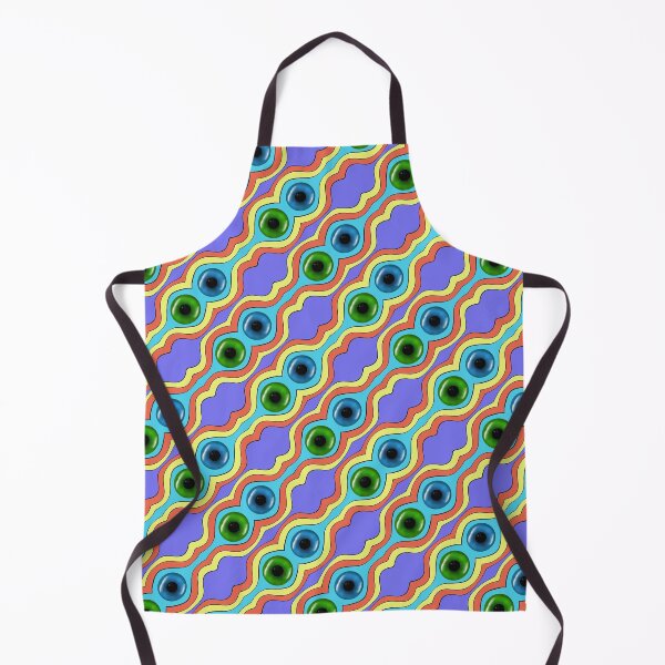 Item preview, Colourful Abstract Seamless Pattern – Hand Drawn Geometric Eye Design – Retro Pop Art, Boho & Maximalist Pattern designed and sold by martinspixs.