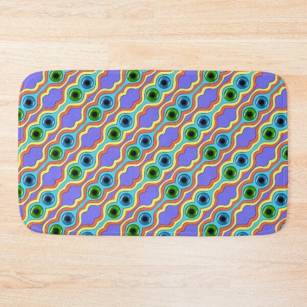 Item preview, Colourful Abstract Seamless Pattern – Hand Drawn Geometric Eye Design – Retro Pop Art, Boho & Maximalist Pattern designed and sold by martinspixs.