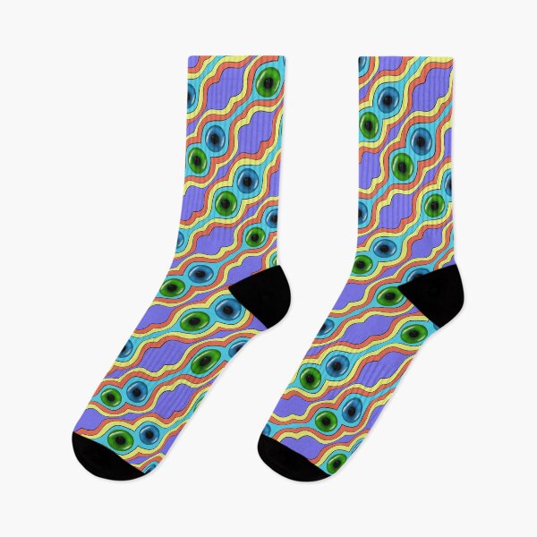 Item preview, Colourful Abstract Seamless Pattern – Hand Drawn Geometric Eye Design – Retro Pop Art, Boho & Maximalist Pattern designed and sold by martinspixs.