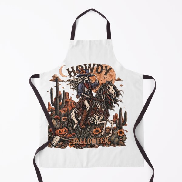 Item preview, Skeleton Cowgirl on Skeletal Horse - Spooky Western Halloween Graphic Tee Design designed and sold by CreativeNest Prints.