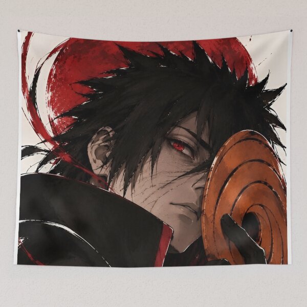 Item preview, Red Eye Masked Warrior – Dark Red and Black Anime Inspired Art designed and sold by Dyan4.