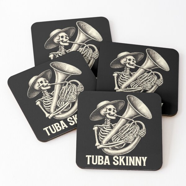 Item preview, Tuba Skinny Skeleton Funny Musician Band Humor designed and sold by slmfams.