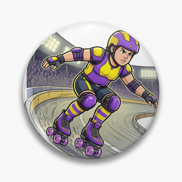 Item preview, Roller Derby Charge Cartoon Skater Art designed and sold by DIUMERI.