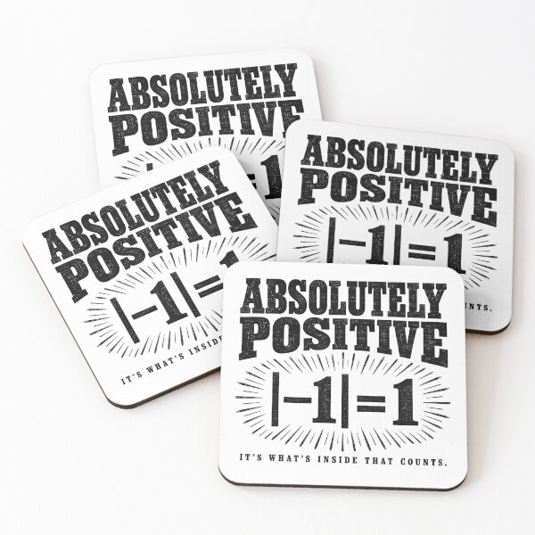 Item preview, Absolutely Positive — Absolute Value Math Pun designed and sold by MotionBanana Art.