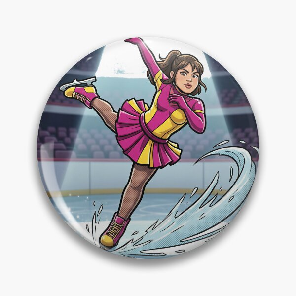 Item preview, Ice Spin Figure Skater 3D Comic Cartoon Art designed and sold by DIUMERI.
