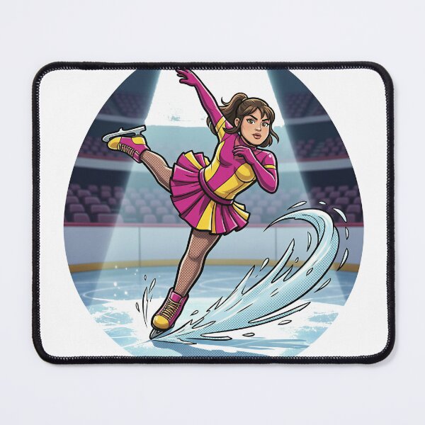 Item preview, Ice Spin Figure Skater 3D Comic Cartoon Art designed and sold by DIUMERI.