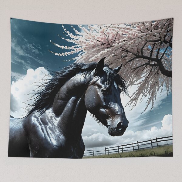 Item preview, But the big black horse said, "Look this way" - He said, "Hey lady, will you marry me?" 21 designed and sold by deep-sea-birds.