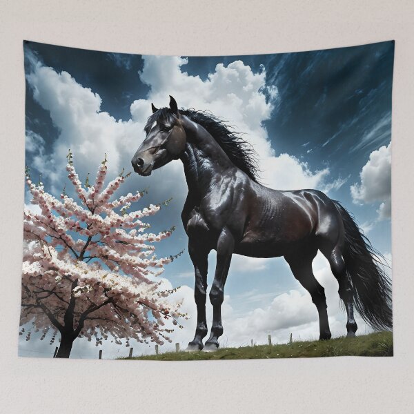 Item preview, But the big black horse said, "Look this way" - He said, "Hey lady, will you marry me?" 20 designed and sold by deep-sea-birds.
