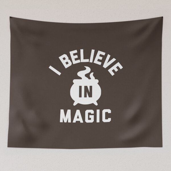 Item preview, I Believe in Magic Funny Magical Fantasy Halloween Witchy Quote #4 designed and sold by SalahBlt.