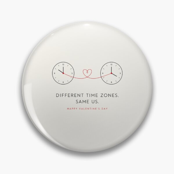 Item preview, Long Distance Valentine Card – Different Time Zones Same Us designed and sold by astersgraphics.
