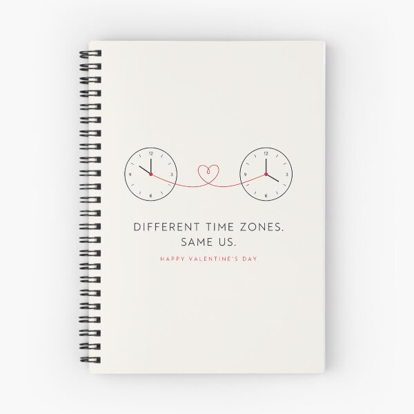 Item preview, Long Distance Valentine Card – Different Time Zones Same Us designed and sold by astersgraphics.