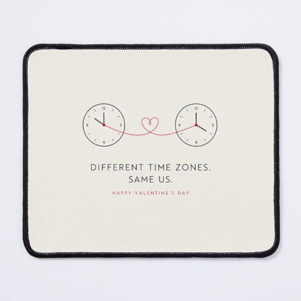 Item preview, Long Distance Valentine Card – Different Time Zones Same Us designed and sold by astersgraphics.