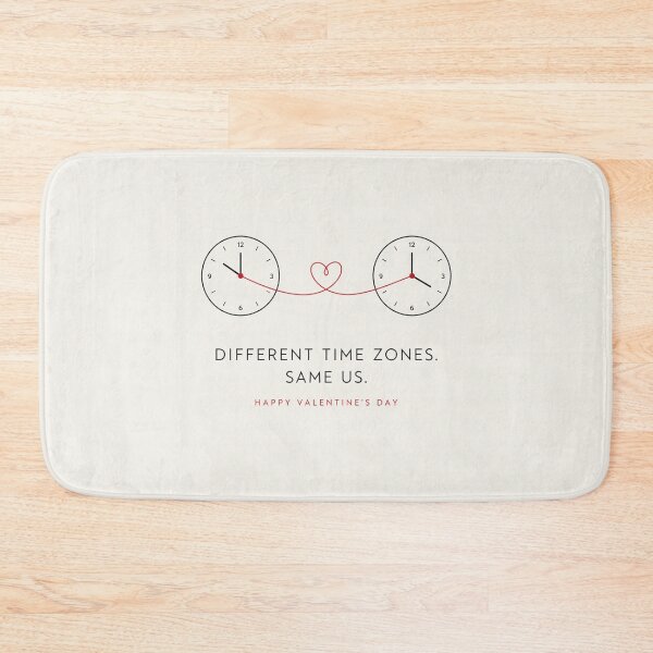 Item preview, Long Distance Valentine Card – Different Time Zones Same Us designed and sold by astersgraphics.
