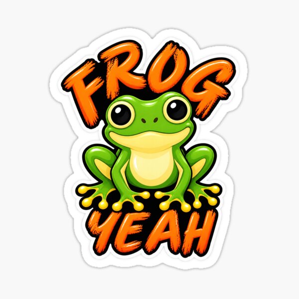 Artikelvorschau, Frosch-Yeah-Meme entworfen und verkauft von Tuff-Tags.