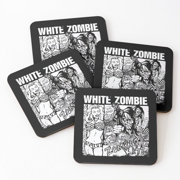 Item preview, white zombie band designed and sold by HexPopArt.