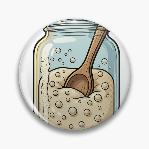 Item preview, Bubbling Sourdough Starter Comic Jar designed and sold by DIUMERI.