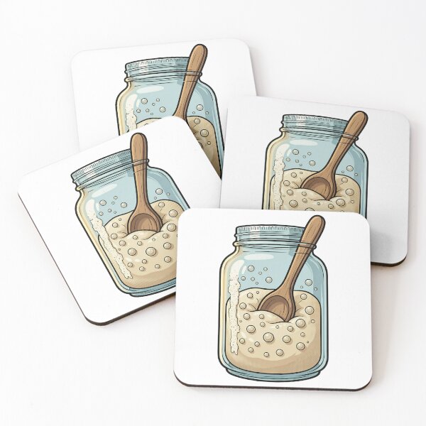 Item preview, Bubbling Sourdough Starter Comic Jar designed and sold by DIUMERI.