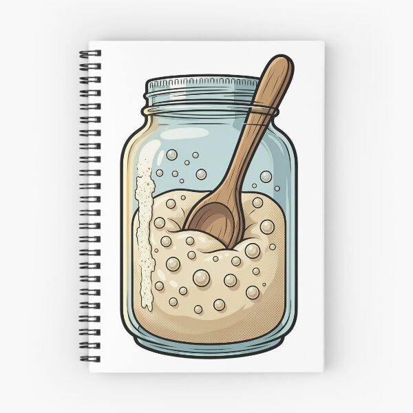 Item preview, Bubbling Sourdough Starter Comic Jar designed and sold by DIUMERI.