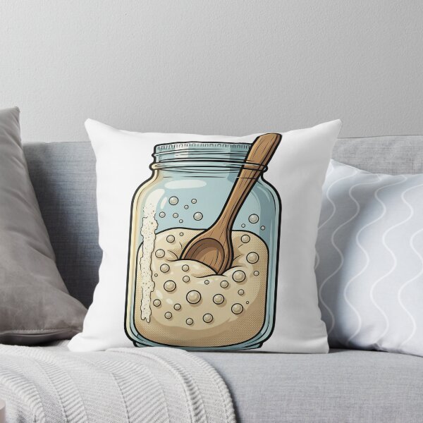 Item preview, Bubbling Sourdough Starter Comic Jar designed and sold by DIUMERI.