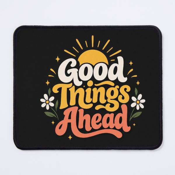 Item preview, Good Things Ahead Positive Quote Retro Typography designed and sold by Sanika arts .