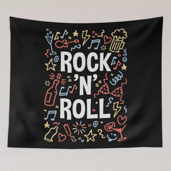 Artikelvorschau, Rock 'n' Roll (Musik / Party / Lustig / Scribble / 4C) entworfen und verkauft von Roderix.