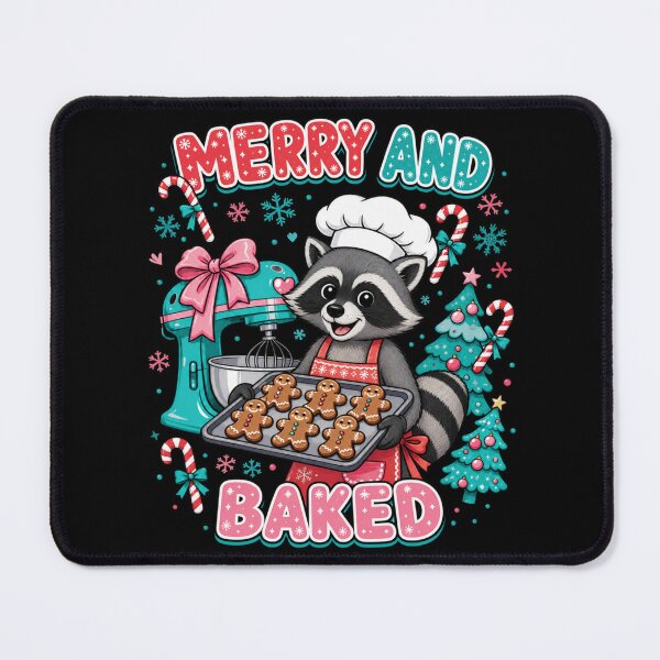 Item preview, Merry And Baked Raccoon Christmas Baking designed and sold by Design Vibras.