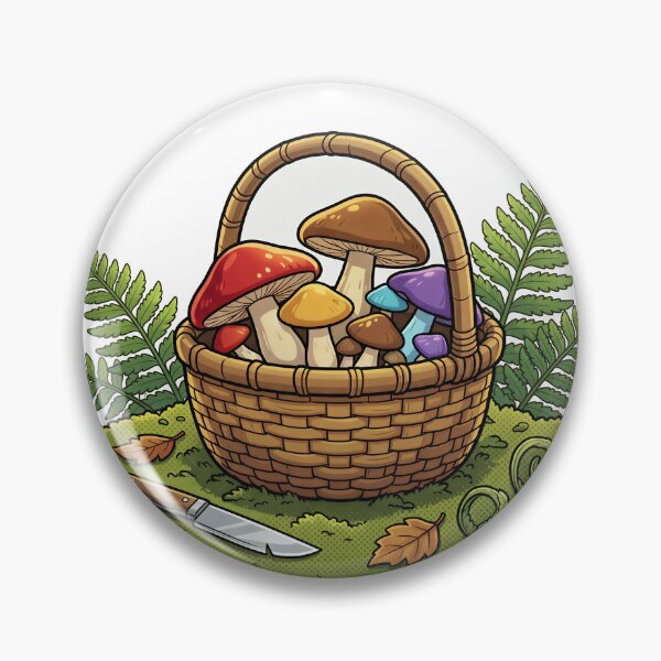 Item preview, Mushroom Foraging Basket 3D Comic Art designed and sold by DIUMERI.