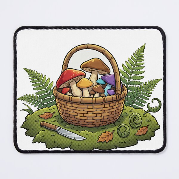 Item preview, Mushroom Foraging Basket 3D Comic Art designed and sold by DIUMERI.
