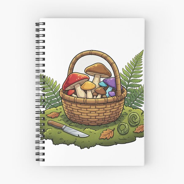 Item preview, Mushroom Foraging Basket 3D Comic Art designed and sold by DIUMERI.