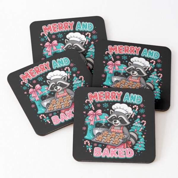 Item preview, Merry And Baked Raccoon Christmas Baking designed and sold by Design Vibras.